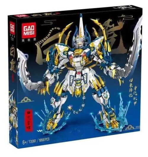 Robot Bạch Hổ Phương Tây GAO MISI T2091 1956 Mảnh, Đồ chơi lắp ghép Robot chiến đấu cho bé trai 6 tuổi, Mô hình Robot Bạch Hổ Tinh Linh, Bộ đồ chơi Robot Bạch Hổ Uy Lực, Giá tốt