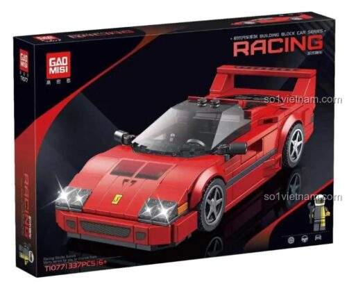 Hộp sản phẩm Siêu xe đỏ tốc độ GAOMISI T1077 337 mảnh ghép