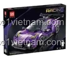 Hộp sản phẩm bộ đồ chơi lắp ráp siêu xe đua GAOMISI T1078, xe đua màu tím, phù hợp cho bé trai 6 tuổi