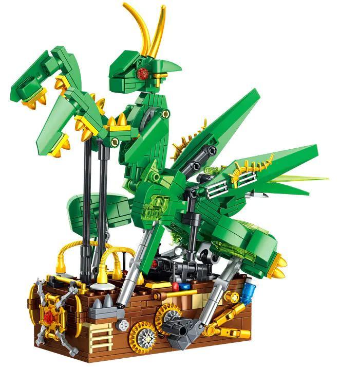 Mô hình hoàn thiện của bộ lắp ghép Bọ Ngựa Cơ Khí Gaomisi T2099, một món đồ chơi mô hình độc đáo cho con trai trên 6 tuổi, giá rẻ.