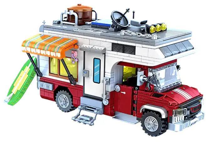 Hộp bộ lắp ghép Xe Cắm Trại GAOMISI T2108, đồ chơi mô hình Xe Cắm Trại Du Lịch cho bé 6 tuổi, giá tốt