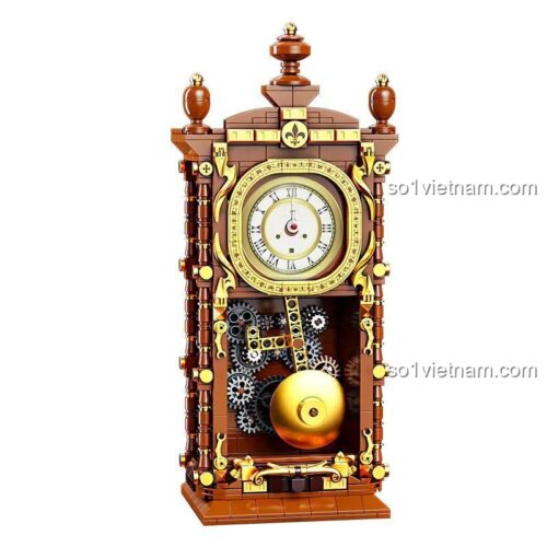 Hộp sản phẩm bộ xếp hình T2109 Đồng hồ quả lắc cổ điển của Gaomisi, món quà sáng tạo cho cả con trai và con gái.