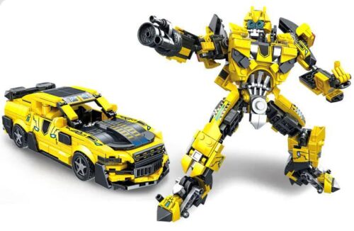 Robot Ong Vàng Biến Hình GAOMISI T3055, đồ chơi mô hình robot biến hình, 534 mảnh ghép, 2 dạng biến hình, kèm vũ khí, cho bé trai 6 tuổi