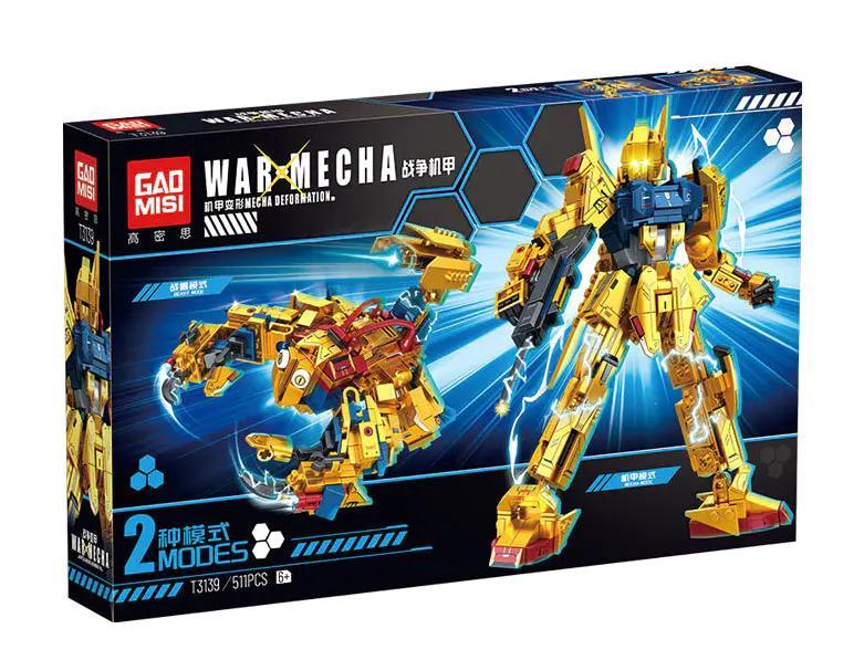 Bộ đồ chơi Robot Chiến Tranh Biến Hình GAOMISI T3139 giá rẻ, chất lượng cao, dành cho bé trai 6 tuổi, với 511 chi tiết.
