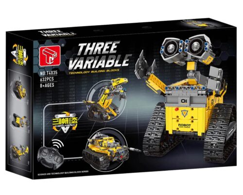 Robot Biến Hình 3 Kiểu GAOMISI T4035, Robot Vàng Điều Khiển Từ Xa, Bộ Lắp Ghép Technic 632 Mảnh, Đồ Chơi Giáo Dục STEM cho Bé 8+ Tuổi