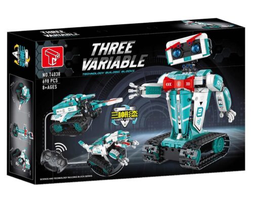 Bộ lắp ghép GAOMISI T4038 Robot Biến Hình 3 Dạng, 698 Mảnh Ghép, Điều Khiển Từ Xa, Đồ Chơi Giáo Dục STEM Cho Bé Trai 8 Tuổi