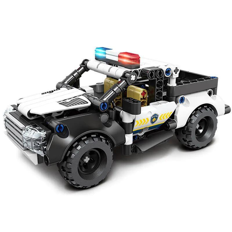 Bộ lắp ghép GBL KY1086 Xe Chống Bạo Động Địa Hình 2 trong 1, đồ chơi lắp ráp cho bé trai 6 tuổi, có đèn LED và âm thanh, giá tốt.