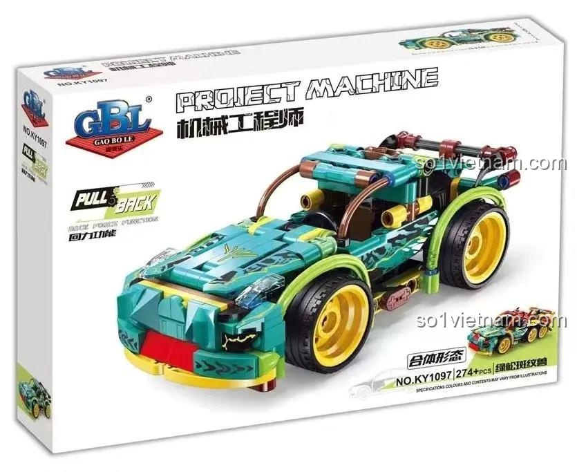 đồ chơi mô hình KY1097, Xe Thể Thao Đốm Xanh Ngọc GBL chất lượng cao cho bé trai 6 tuổi