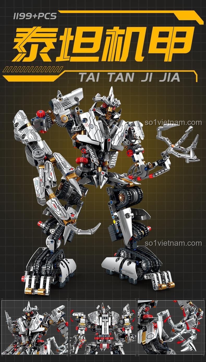 Mô hình Cơ Giáp Titan GBL KY1100, đồ chơi mô hình Robot Titan KY1100 với 1199 mảnh ghép