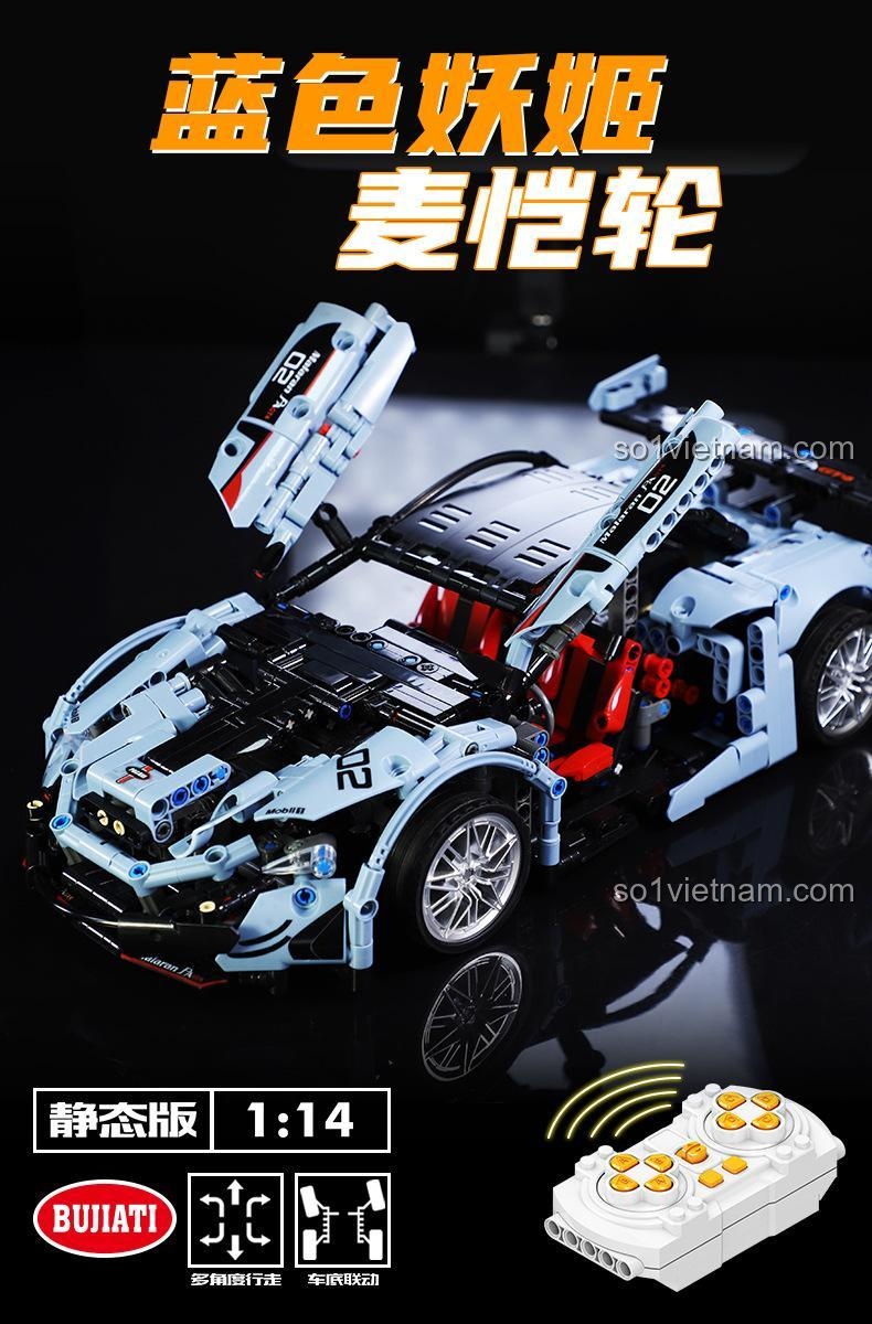 Chi tiết bộ đồ chơi Siêu xe xanh McLaren GBL KY1105, xe đua điều khiển từ xa