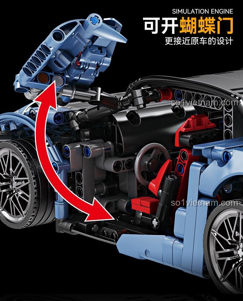 Chi tiết bộ đồ chơi Siêu xe xanh McLaren GBL KY1105, bánh xe