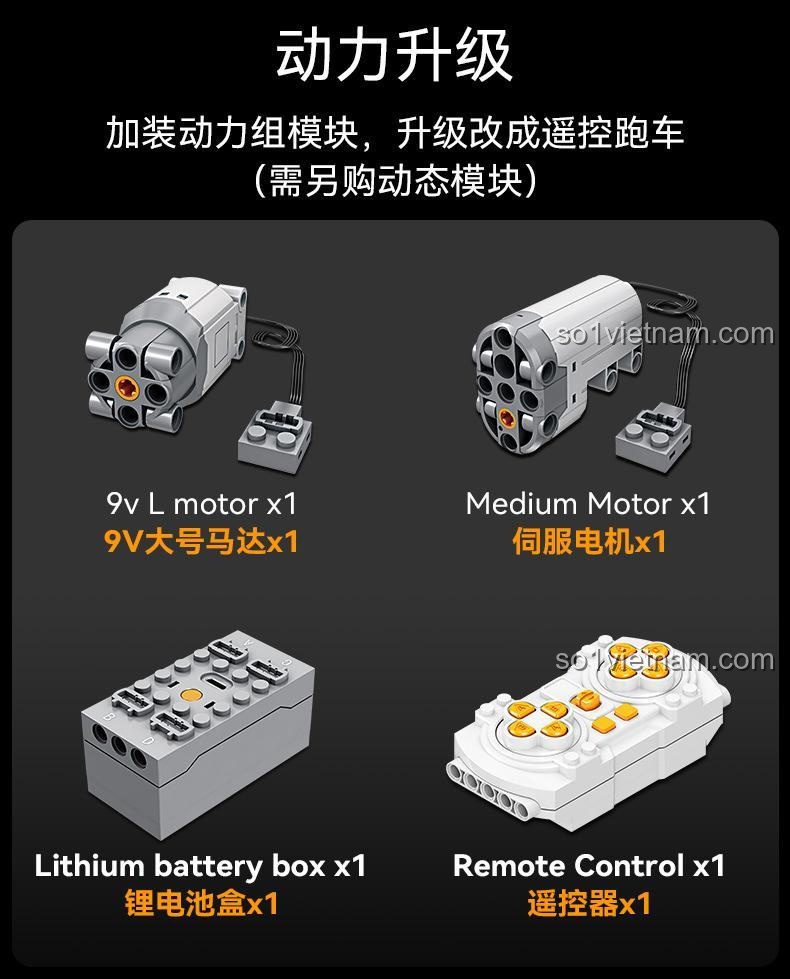 Chi tiết nội thất bộ đồ chơi Siêu xe xanh McLaren GBL KY1105