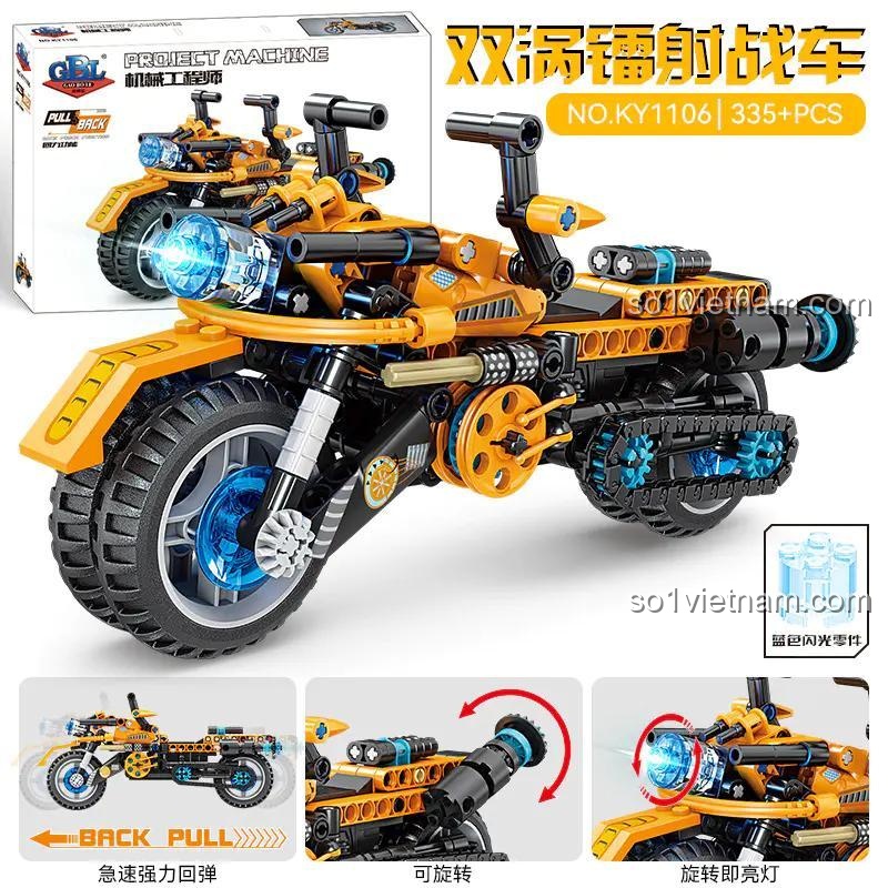 Chi tiết tính năng Xe máy chiến đấu hai tua-bin laser GBL KY1106