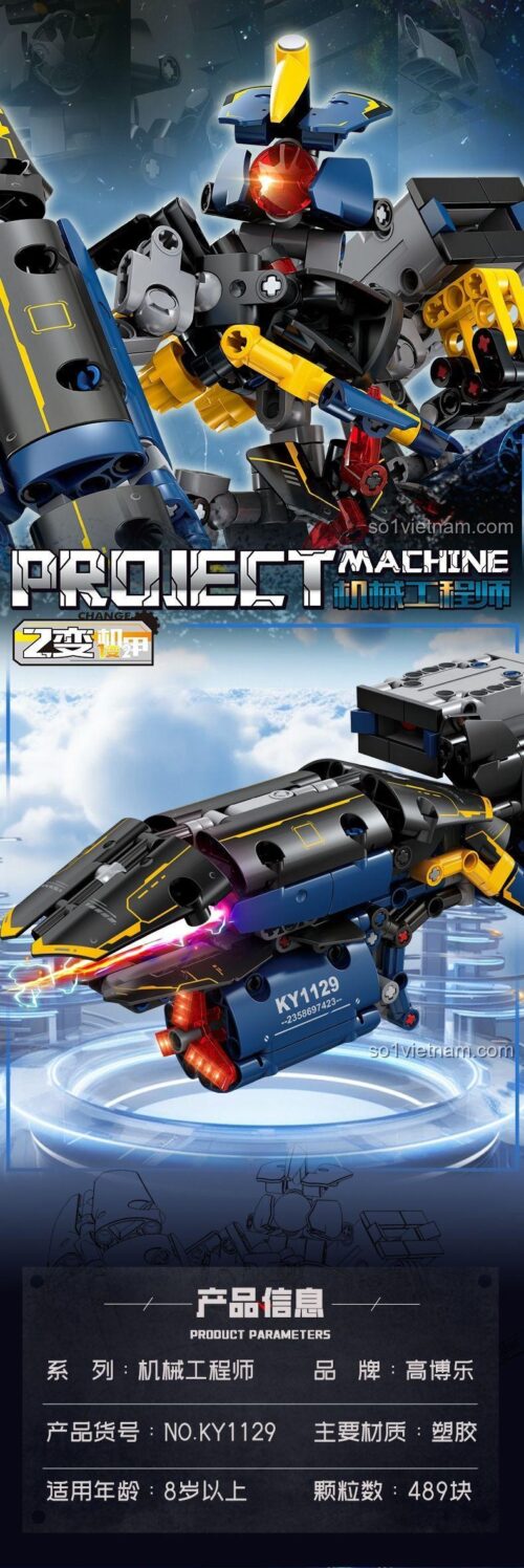 Robot Biến Hình GBL KY1129 Dark Renegade Mech - Chế độ máy bay