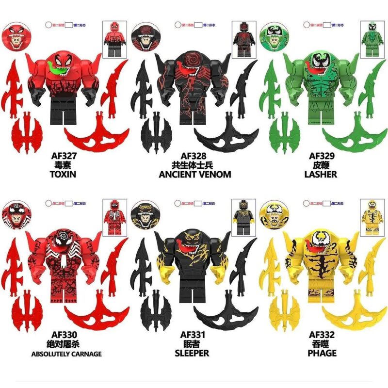 Bộ đồ chơi Generic AF329 Bộ 6 Mô Hình Venom Siêu Anh Hùng Marvel giá tốt cho bé trai 6 tuổi