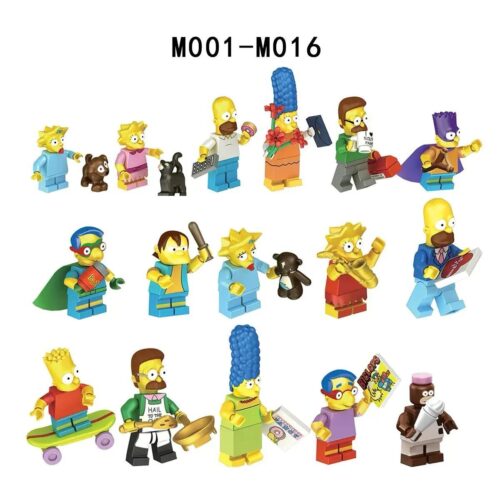 Bộ đồ chơi Generic M006 Gia đình Simpson 16 minifigures, đồ chơi mô hình cho bé trai bé gái 6 tuổi, giá rẻ, tương thích LEGO®