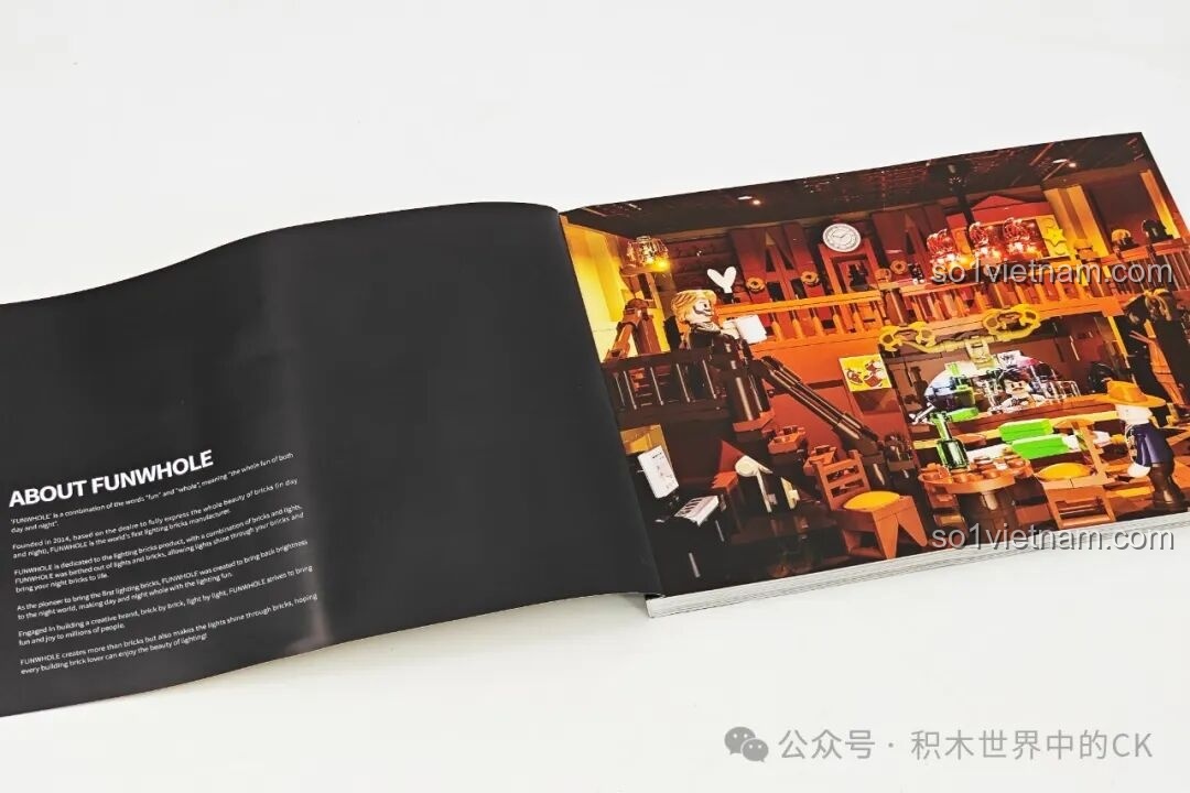 Trang giới thiệu về hãng FunWhole trong sách hướng dẫn, cung cấp thông tin về thương hiệu.