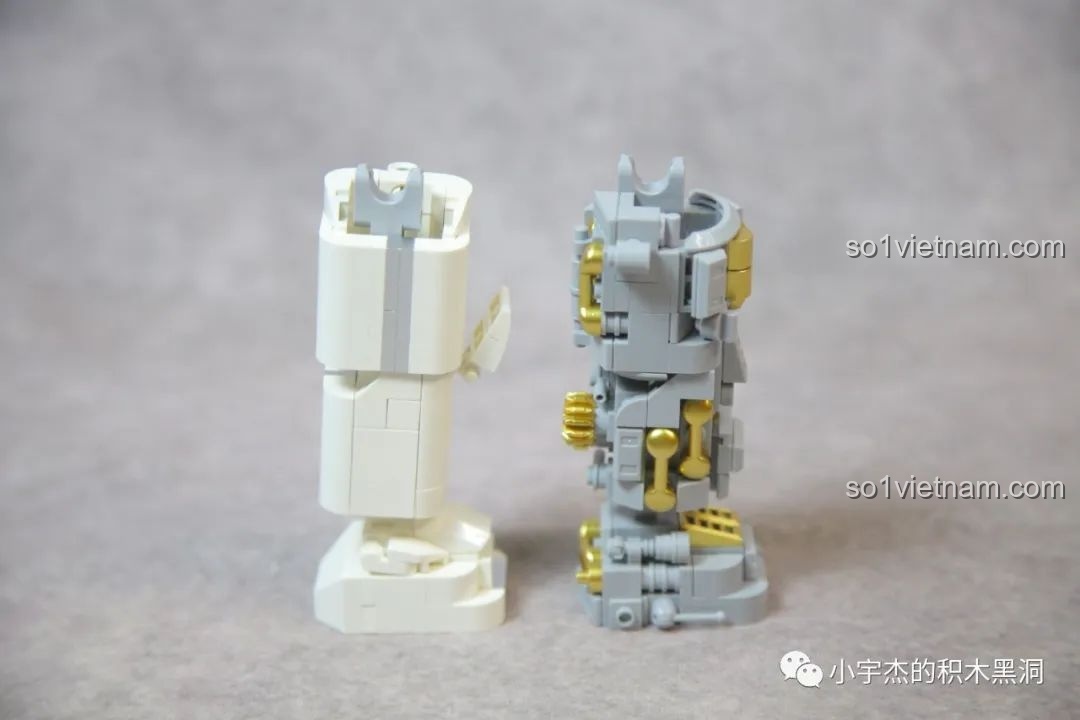 Mô hình GISEGA G8901 Phi Hành Gia Bán Cơ Khí đứng thẳng vững chãi, thể hiện độ cân bằng tốt.