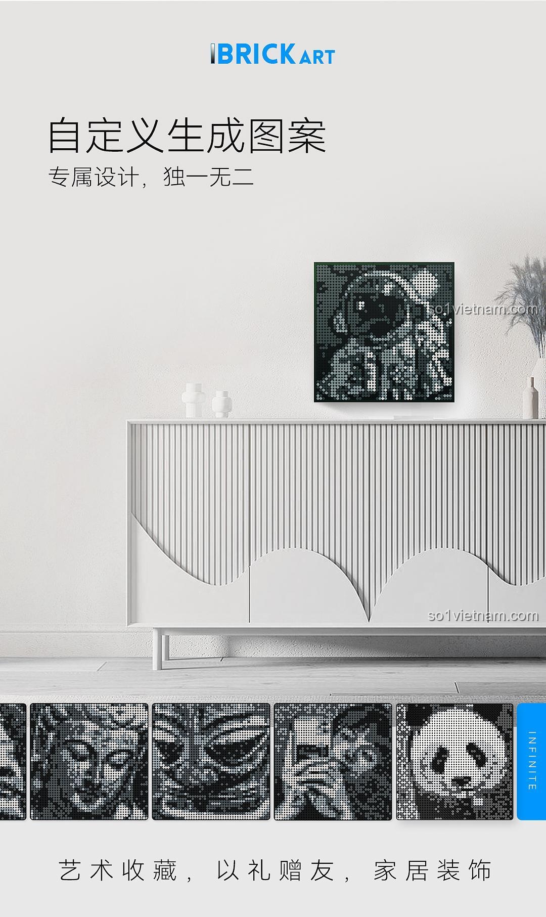 Tranh Mosaic Sáng Tạo Gobricks GP01 với nhiều mẫu lắp được, đồ chơi lắp ghép cho thanh niên 14 tuổi, giá tốt