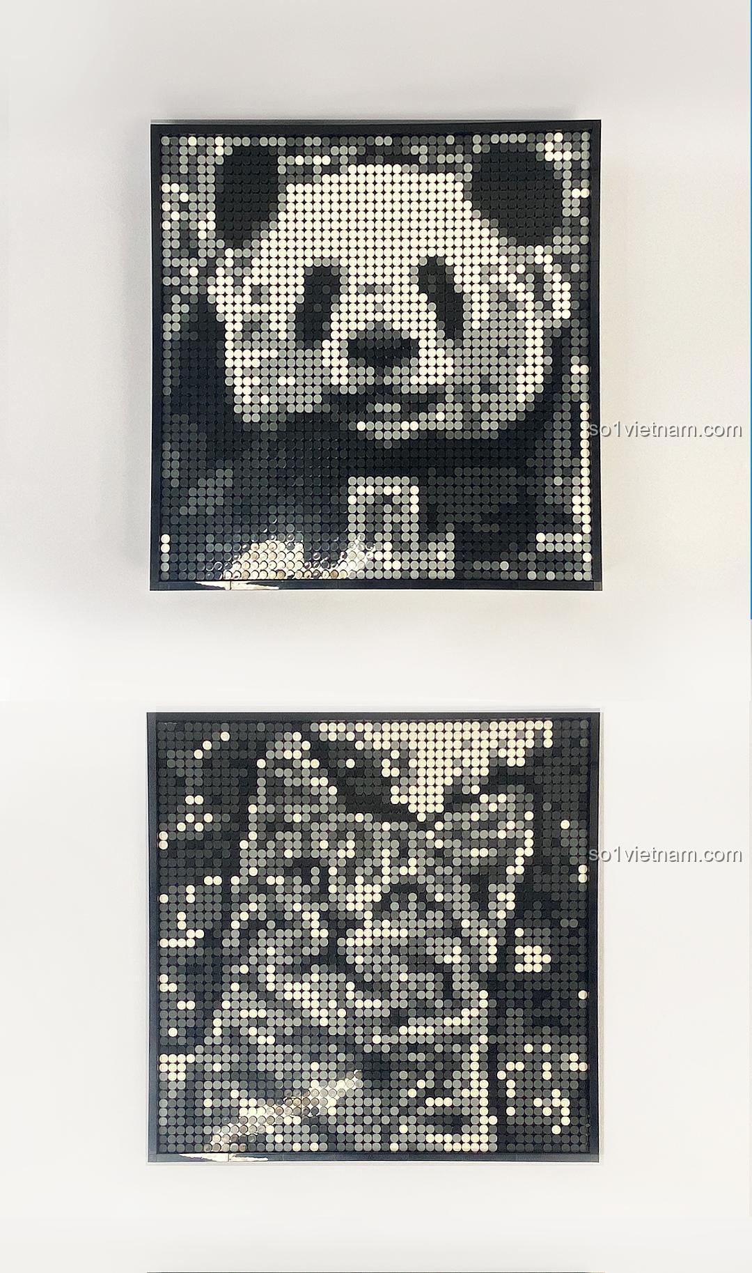 Tranh Xếp Hình Pixel Art Gobricks GP01 treo tường, đồ chơi mô hình trang trí nhà cửa, cho thanh niên 14 tuổi, giá tốt