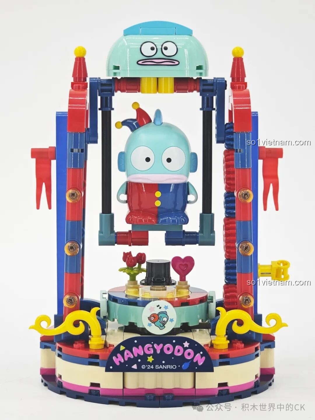 Góc nghiêng cuối cùng của mô hình Keeppley K20854 Sanrio Hangyodon Sân Khấu Xiếc Cá Bay.