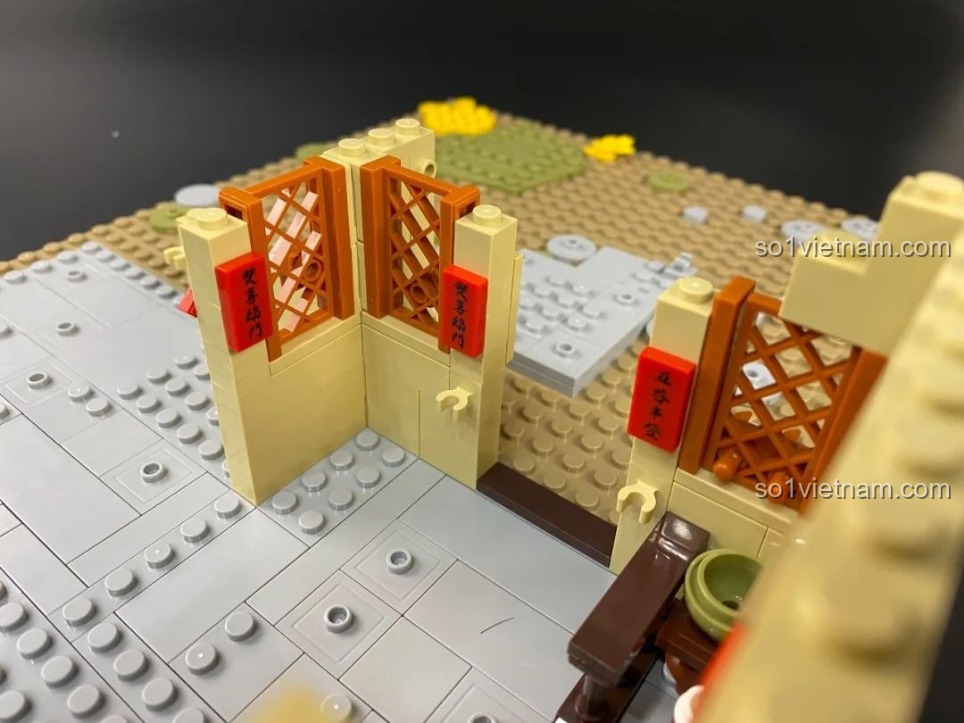 Góc nhìn tổng thể một căn phòng đang trong quá trình xây dựng của bộ Sân Sau Khách Điếm Đồng Phúc.