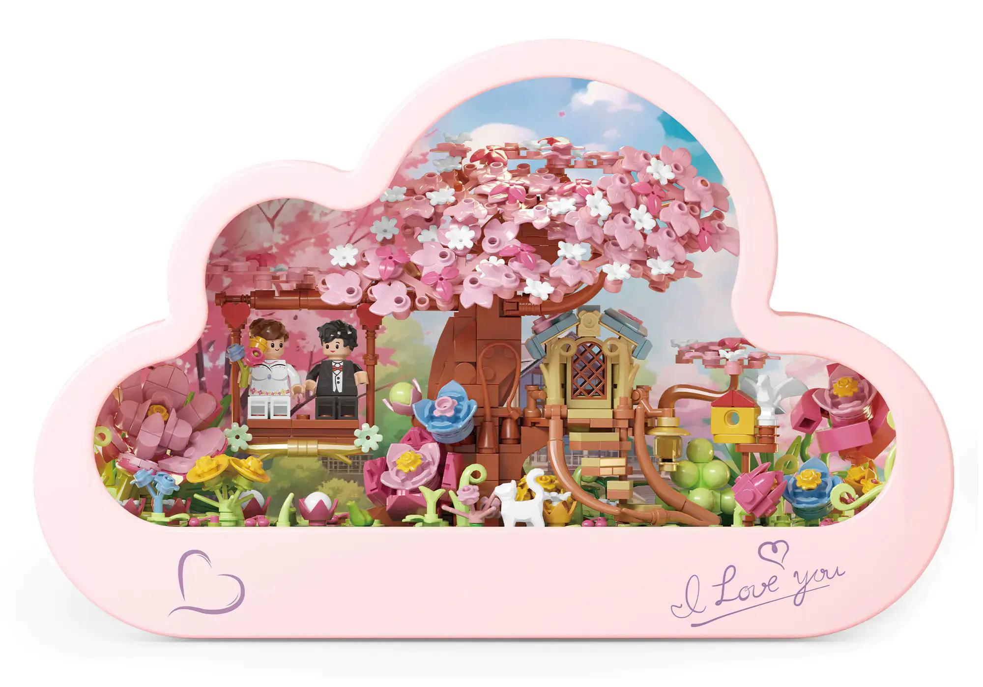 bộ lắp ghép Đèn Gương Đám Mây GOQI GQ-3010, mô hình đám mây tình yêu có đèn LED, quà tặng lãng mạn cho con gái 14 tuổi, giá tốt