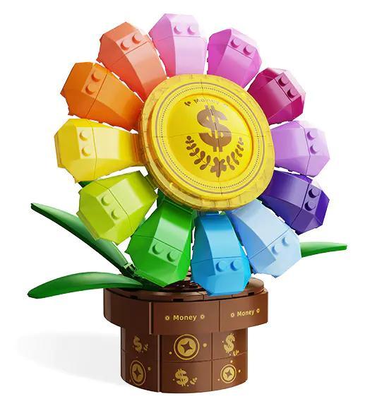 Bộ lắp ghép Bông Hoa Tiền Tài GOQI GQ-3016, đồ chơi lắp ghép Hoa Tiền Tài May Mắn, mô hình trang trí sắc màu tươi vui cho bé gái 6 tuổi, giá tốt.
