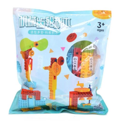 Bộ lắp ghép bánh răng GOROCK 1008 50 mảnh cho bé 3 tuổi, đồ chơi giáo dục STEM, phát triển trí tuệ, sáng tạo