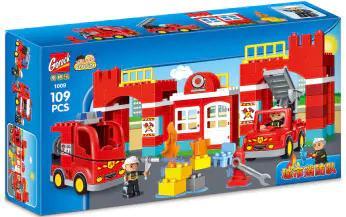 Hộp bộ lắp ghép GOROCK 1009 Đội Cứu Hỏa 109 mảnh ghép cho bé 3 tuổi