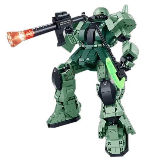 Bộ đồ chơi Cơ Giáp Chaku Tối Thượng Guanji BB806 giá tốt, mô hình robot chiến đấu màu xanh lá có súng và khiên phát sáng, phù hợp bé trai 6 tuổi+ phát triển tư duy.