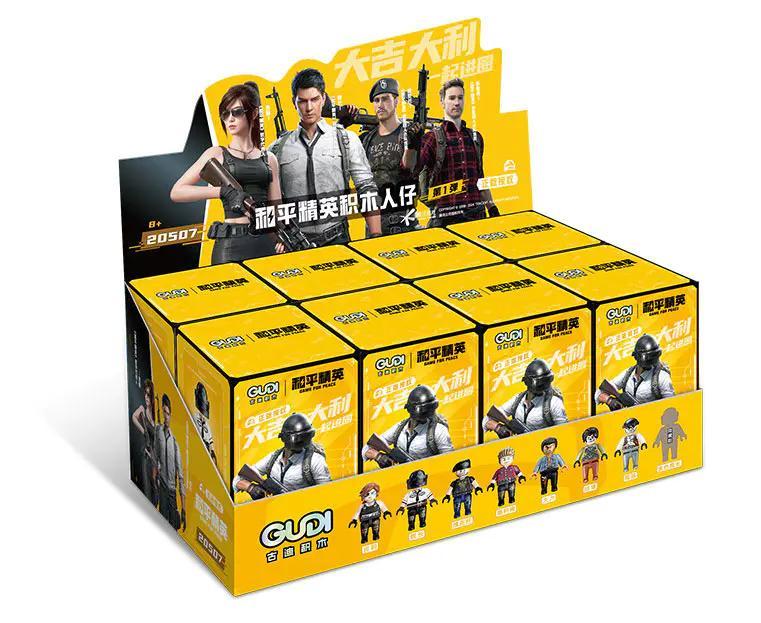 Hộp Bất Ngờ Nhân Vật Game Hòa Bình GUDI 20507, bộ đồ chơi nhân vật game, đồ chơi lắp ghép, đồ chơi mô hình, quà tặng cho bé trai 6 tuổi, mở hộp bất ngờ, nhân vật game hành động
