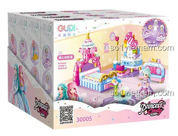 Hộp sản phẩm GUDI 30005 Bộ Lắp Ghép Công chúa Kẹo Ngọt
