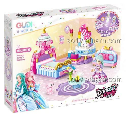 Chi tiết bộ lắp ghép GUDI 30005A Phòng ngủ Công chúa
