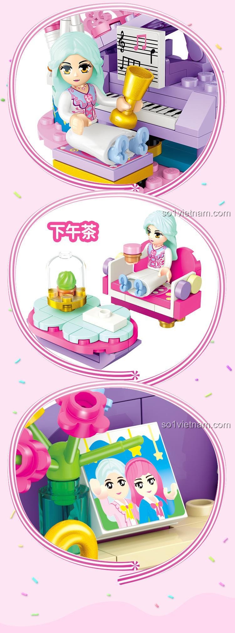 Búp bê thay trang phục bộ lắp ghép GUDI 30005B