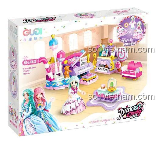 Chi tiết lò sưởi trong bộ lắp ghép GUDI 30005B