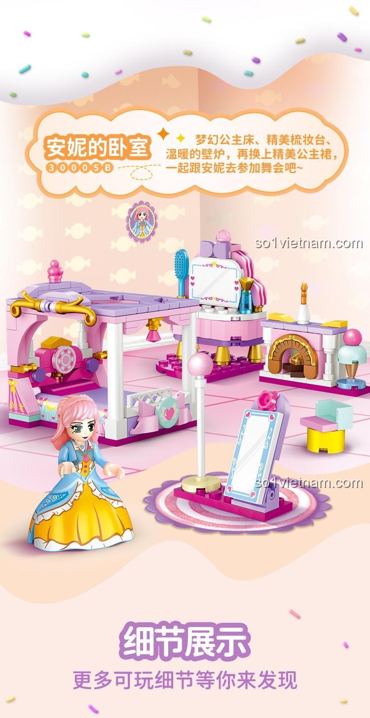 Kích thước mô hình bộ lắp ghép GUDI 30005B