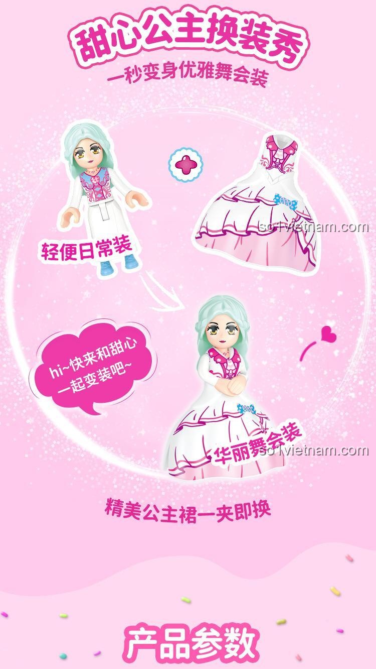 Búp bê thay trang phục bộ lắp ghép GUDI 30005C