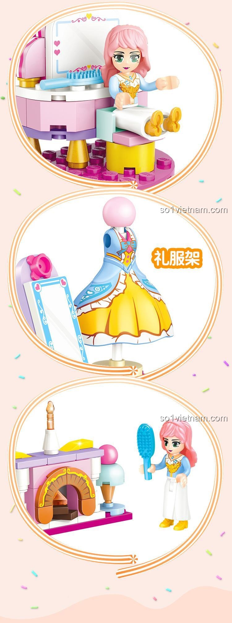 Kích thước mô hình bộ lắp ghép GUDI 30005C