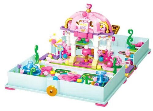 Toàn cảnh bộ lắp ghép Khu Vườn Công Chúa Candy GUDI 30007 với 269 chi tiết, món đồ chơi sáng tạo cho bé gái 6 tuổi.