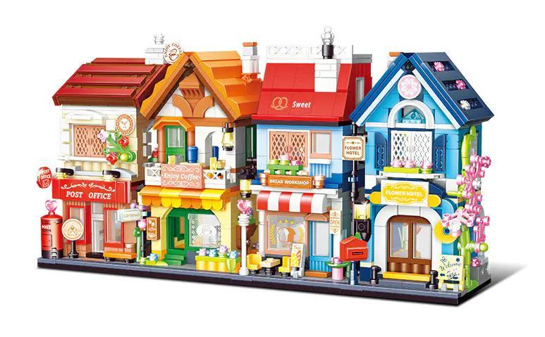 Bộ lắp ghép Phố cảnh quan GUDI 51013, mô hình kiến trúc tinh xảo, phù hợp bé gái 6 tuổi, giá tốt.