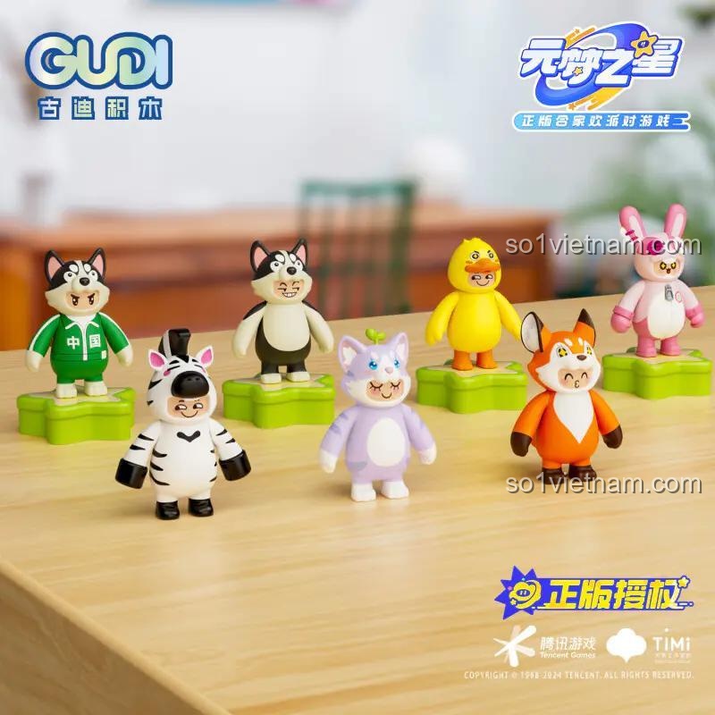 Toàn bộ 7 nhân vật minifigure GUDI 52200 Yuanmeng Zhixing đáng yêu, thiết kế tinh xảo, phù hợp cho bé trai, bé gái 8 tuổi yêu thích sưu tầm đồ chơi mô hình.