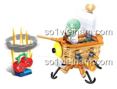 Bộ Lắp Ghép Xe Cộ Plants vs. Zombies 4 Mẫu GUDI 60014 - Nhân vật Plants vs. Zombies