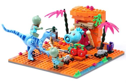 Bộ lắp ghép Plants vs. Zombies GUDI 60026 tái hiện trận chiến khủng long và zombie, đồ chơi mô hình giá tốt cho bé trai 6 tuổi