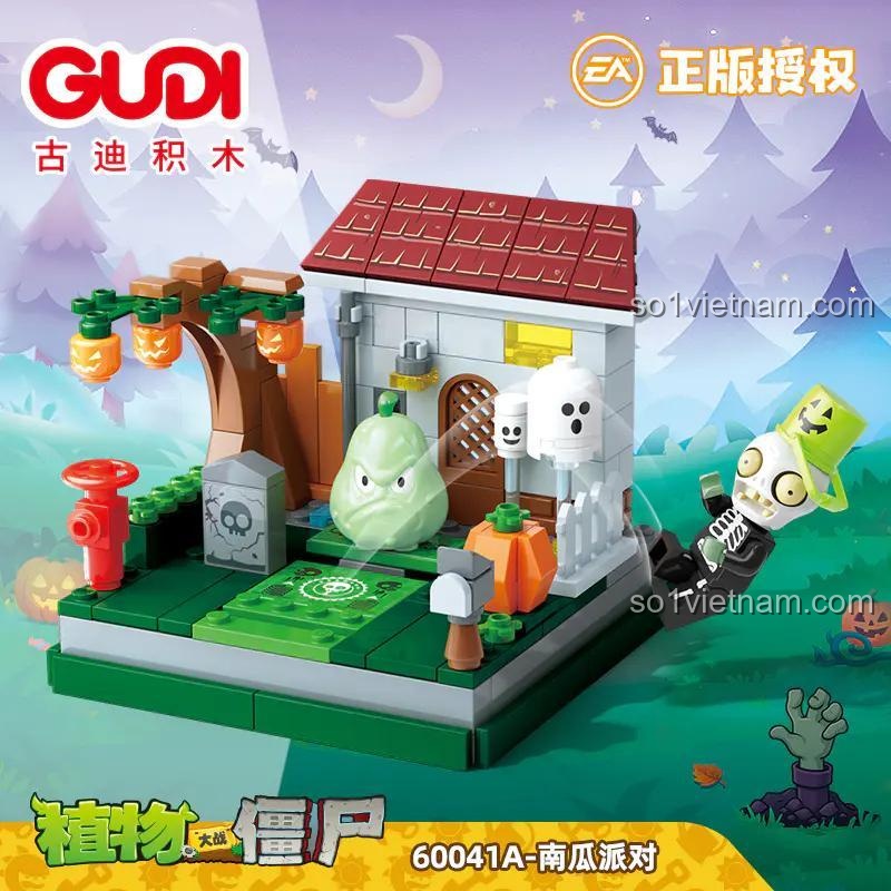 GUDI 60041A Bộ Lắp Ghép Cảnh Quan Nhà Máy Năng Lượng Mặt Trời - Cảnh quan nhà máy năng lượng mặt trời với các chi tiết sinh động, đồ chơi sáng tạo cho bé