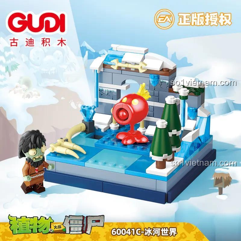 Bộ lắp ghép GUDI 60041C Plants vs. Zombies Thế giới Băng Giá, 745 chi tiết, 2 minifigures, độ tuổi 6+, giá tốt
