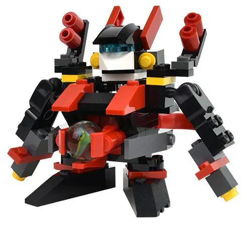Mô hình Robot Đạn Thạch Độc Xà GUDI 9902 màu đen đỏ, có khả năng bắn bi, 74 chi tiết, phù hợp cho bé trai 6 tuổi