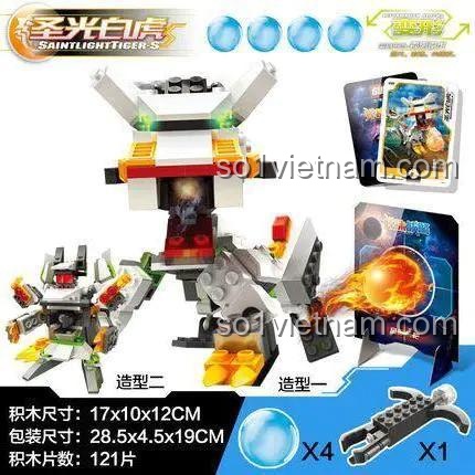 Mô hình Robot Thánh Hổ S 9907 GUDI với kích thước chi tiết và phụ kiện đạn nhựa