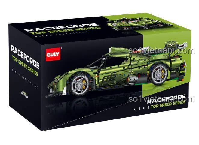 Hộp sản phẩm bộ lắp ghép siêu xe Koenigsegg GULY 10628, đồ chơi mô hình tốc độ cao cho bé trai, 3838 mảnh ghép, tỉ lệ 1:8, giá rẻ
