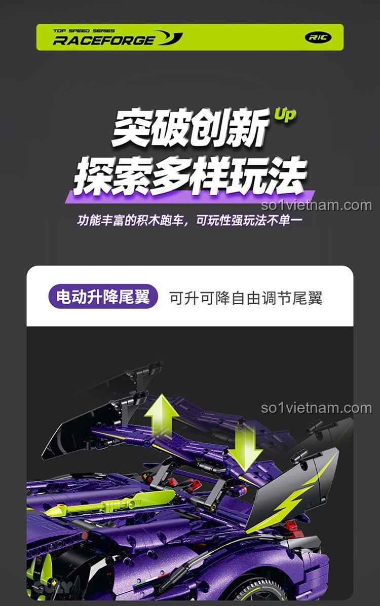 Khả năng tư duy logic được rèn luyện khi lắp bộ ghép Lamborghini Purple Bull Supercar GULY 10635